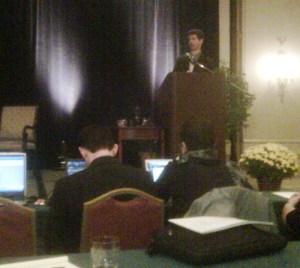 Ben Miller live tweeting at the 2010 CFHA Conference